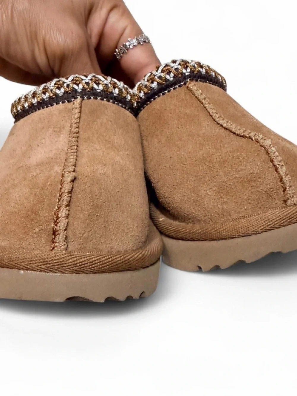 UGG Slip-On Chestnut Suede Shearling Clog